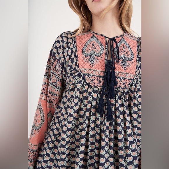 Antik Batik Madou Quilted Cotton-voile Midi Dress XS - Picture 12 of 16